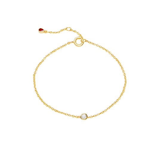 Bezel Women Gold Bracelet