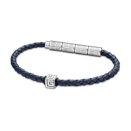 Gabriel Stainless Steel And Blue Bracelet