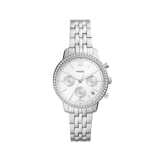 Neutra Women Silver Quartz Chronograph Watch