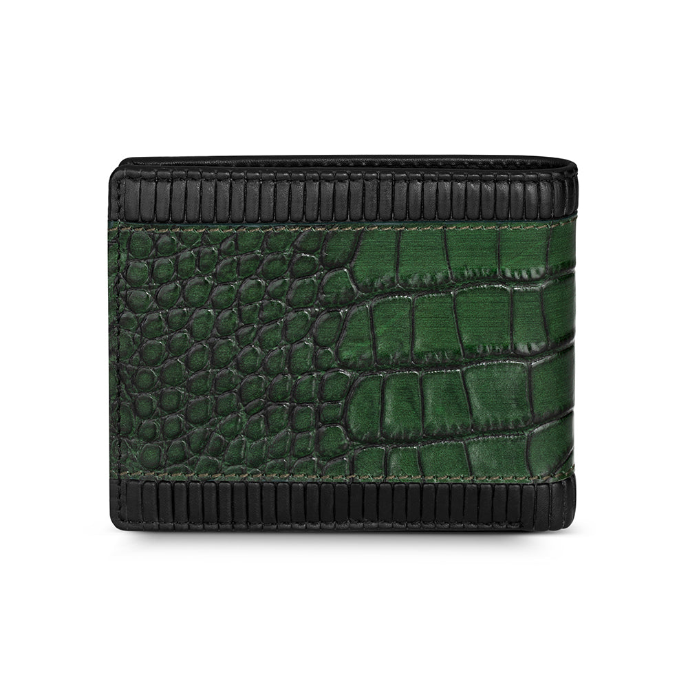 Dimoda Men Leather Green/Black Wallet