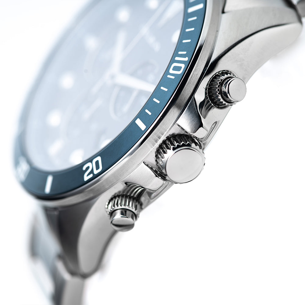 Men Blue Stainless Steel 42.5mm Watch