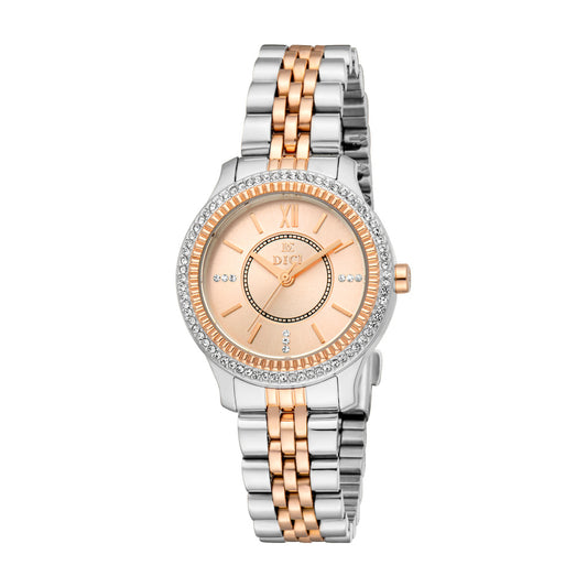 Women Glam Silver/Rose Gold 23mm Watch