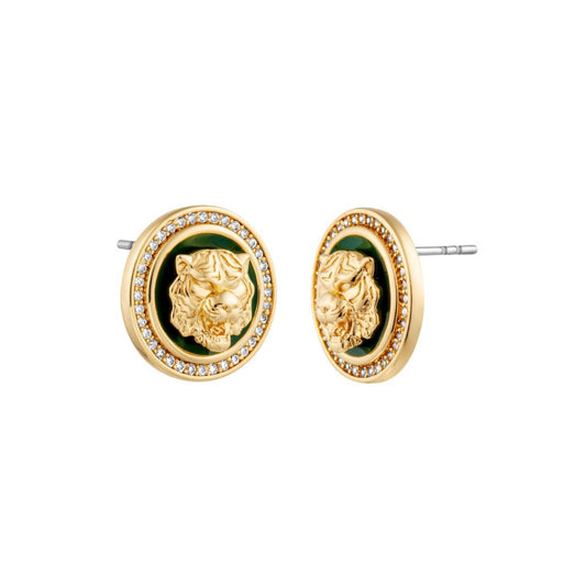 Women Green & Gold Earring