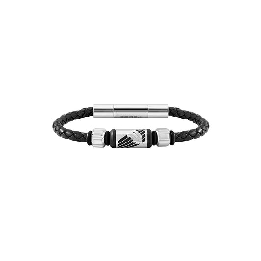 Leather Black Bracelet - Men - 9990000439485