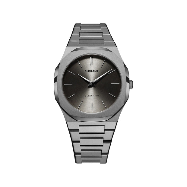 Men Ultra Thin Grey Watch