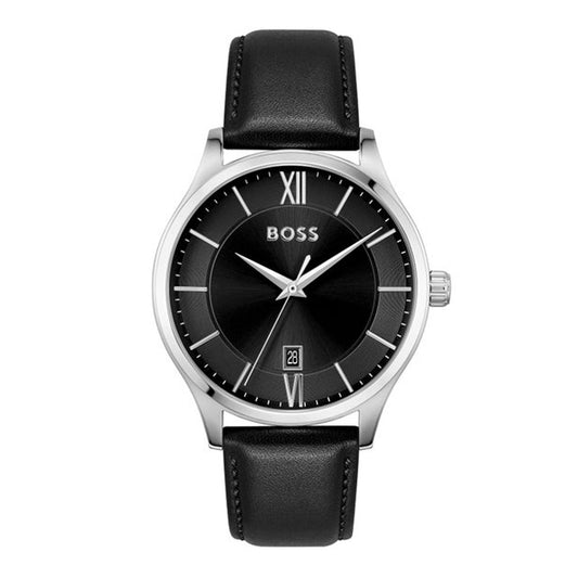 Elite Men Black Quartz/Analog Watch