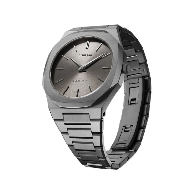 Men Ultra Thin Grey Watch