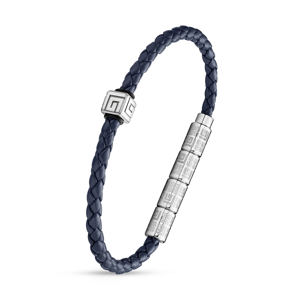 Gabriel Stainless Steel And Blue Bracelet