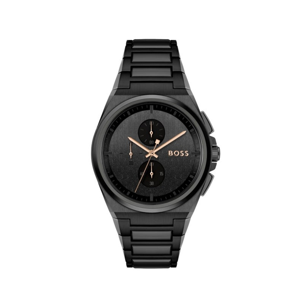 Men Steer Black 46mm Watch