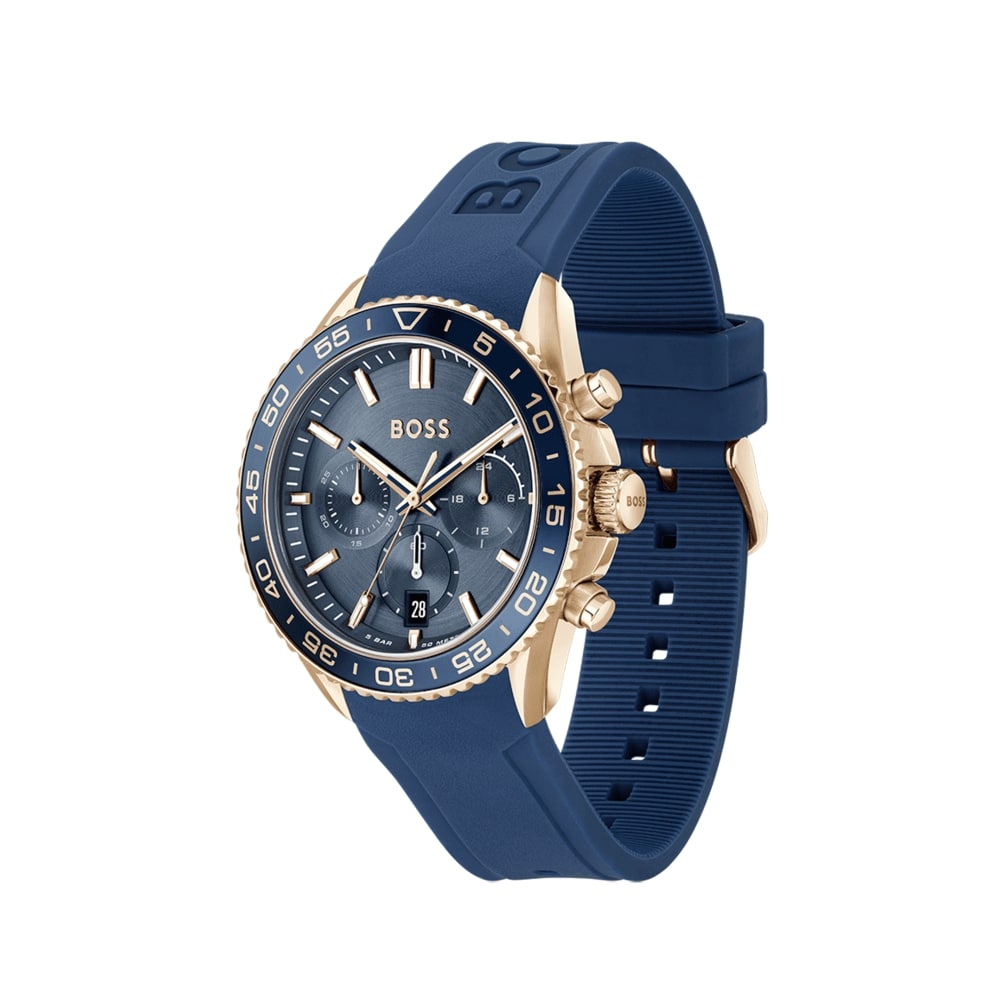 Men Runer Blue 43mm Watch