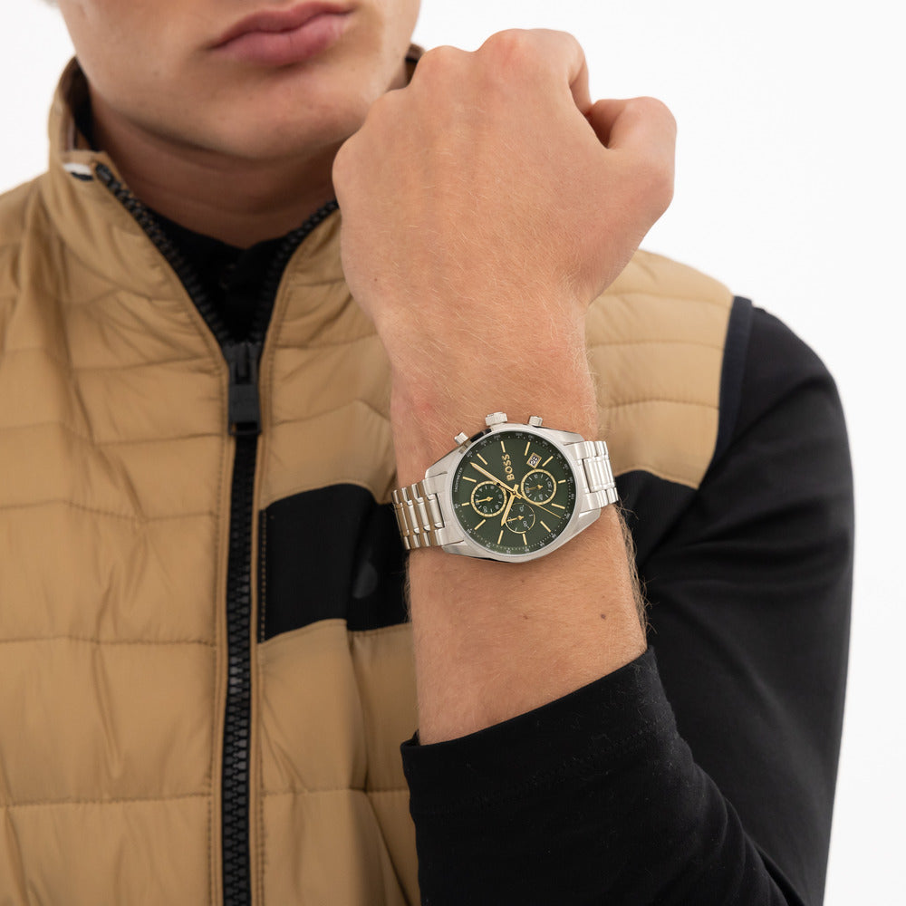 Men Grand Prix 40 Green Watch