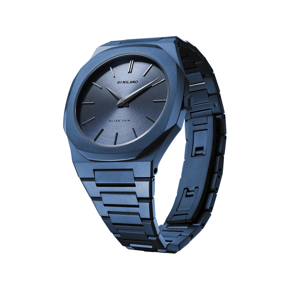 Men Ultra Thin Blue 40mm Watch