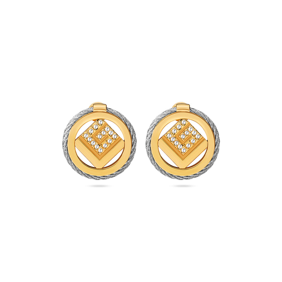 Women Camille Two Tone Earrings