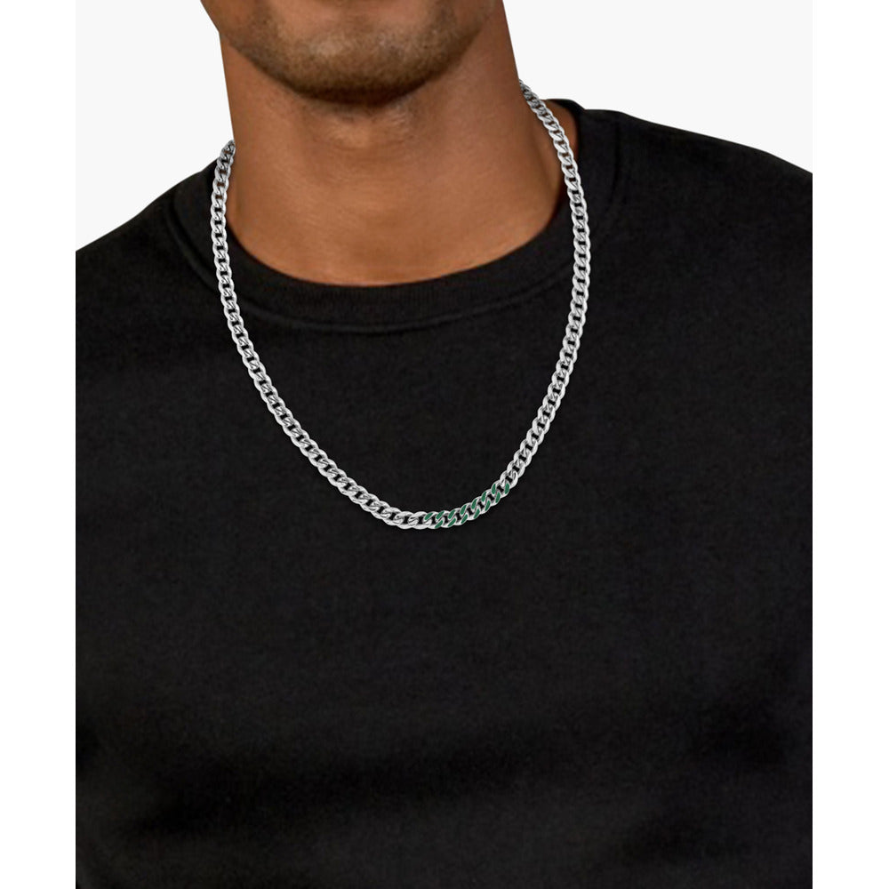 Men Strke Silver Necklace