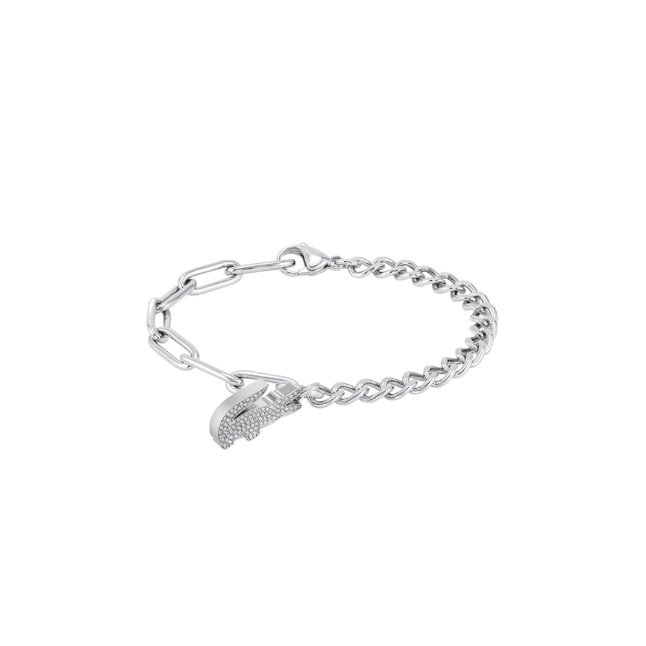 Men Crocodile Silver Bracelet