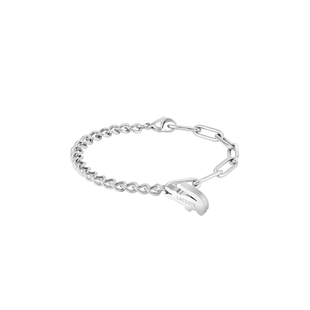Men Crocodile Silver Bracelet