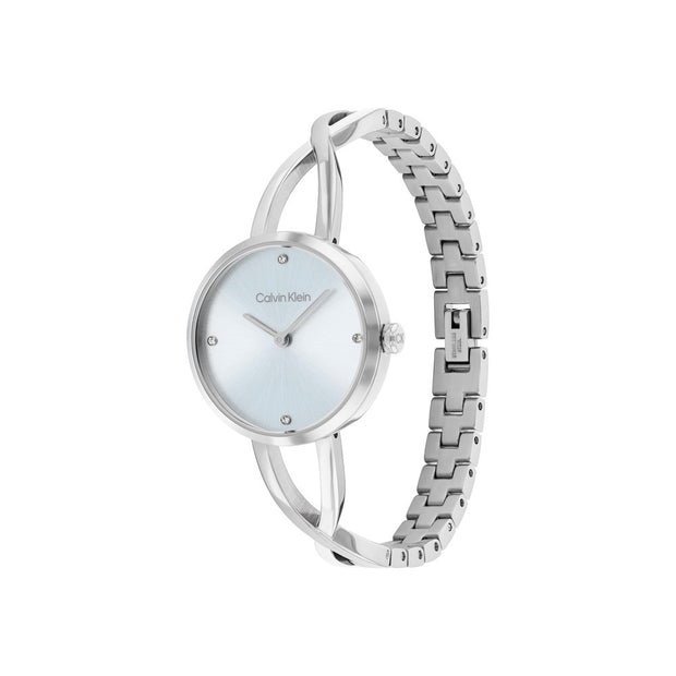 Women Sculpted Embrace Silver Watch