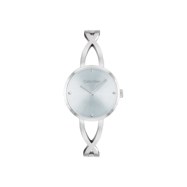 Women Sculpted Embrace Silver Watch
