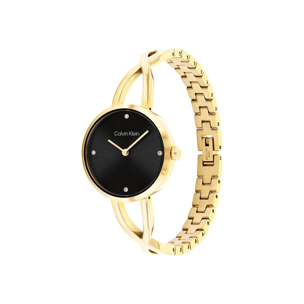 Women Sculpted Embrace Gold Watch