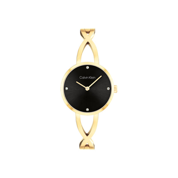 Women Sculpted Embrace Gold Watch