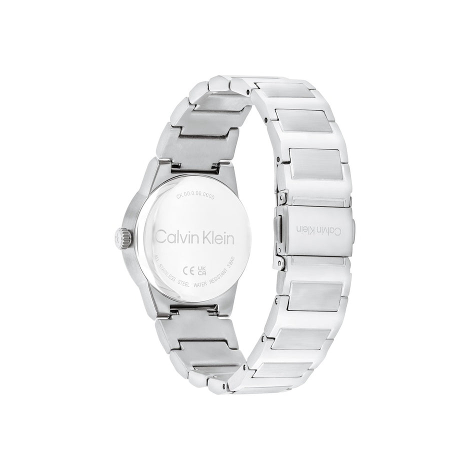 ساعة نسائية فضية بيضاء