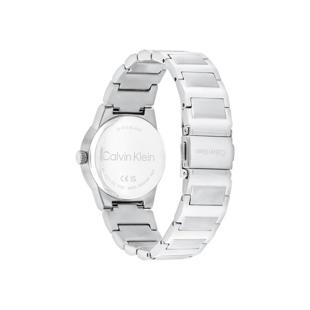 ساعة نسائية فضية بيضاء