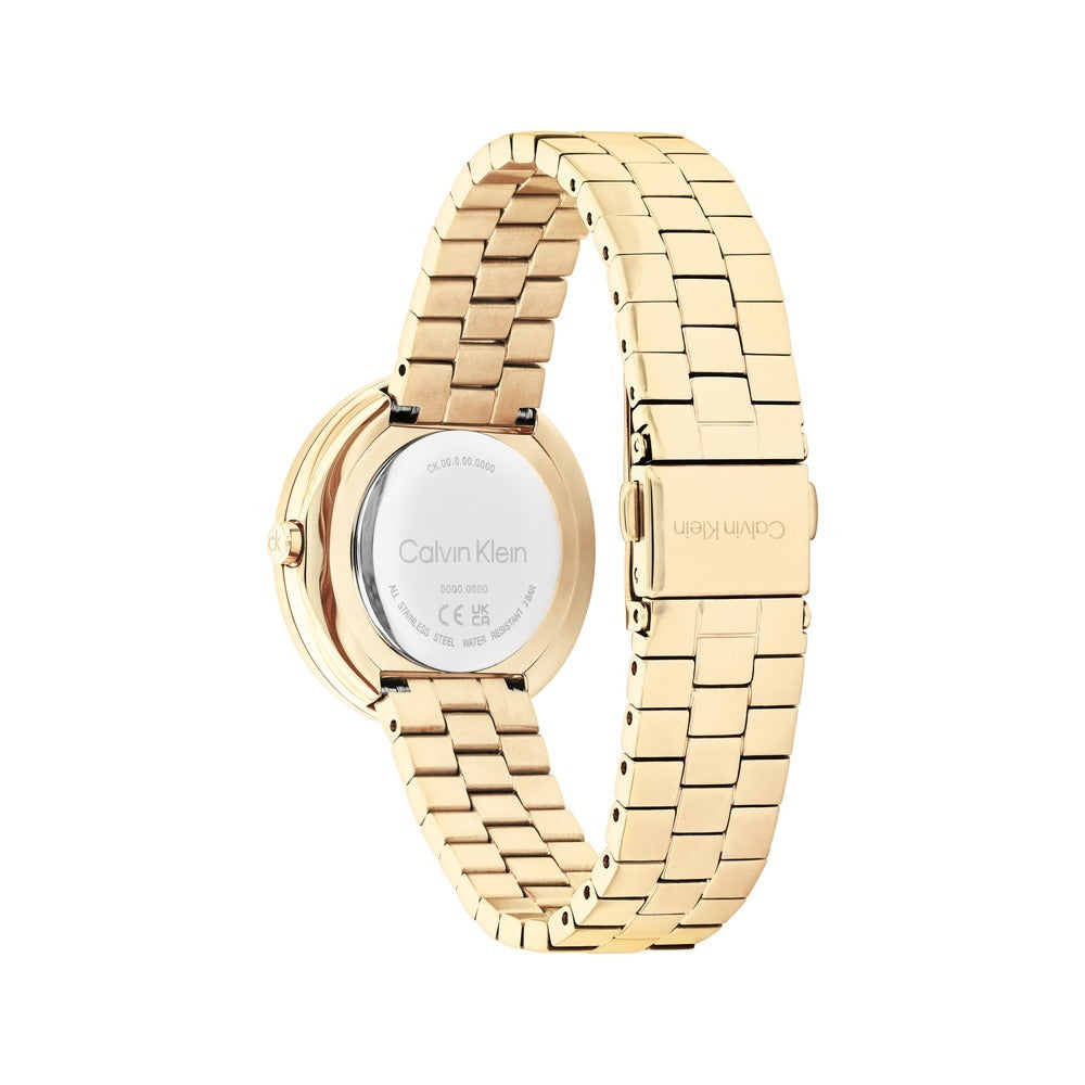Women Twisted Bezel Golden Watch