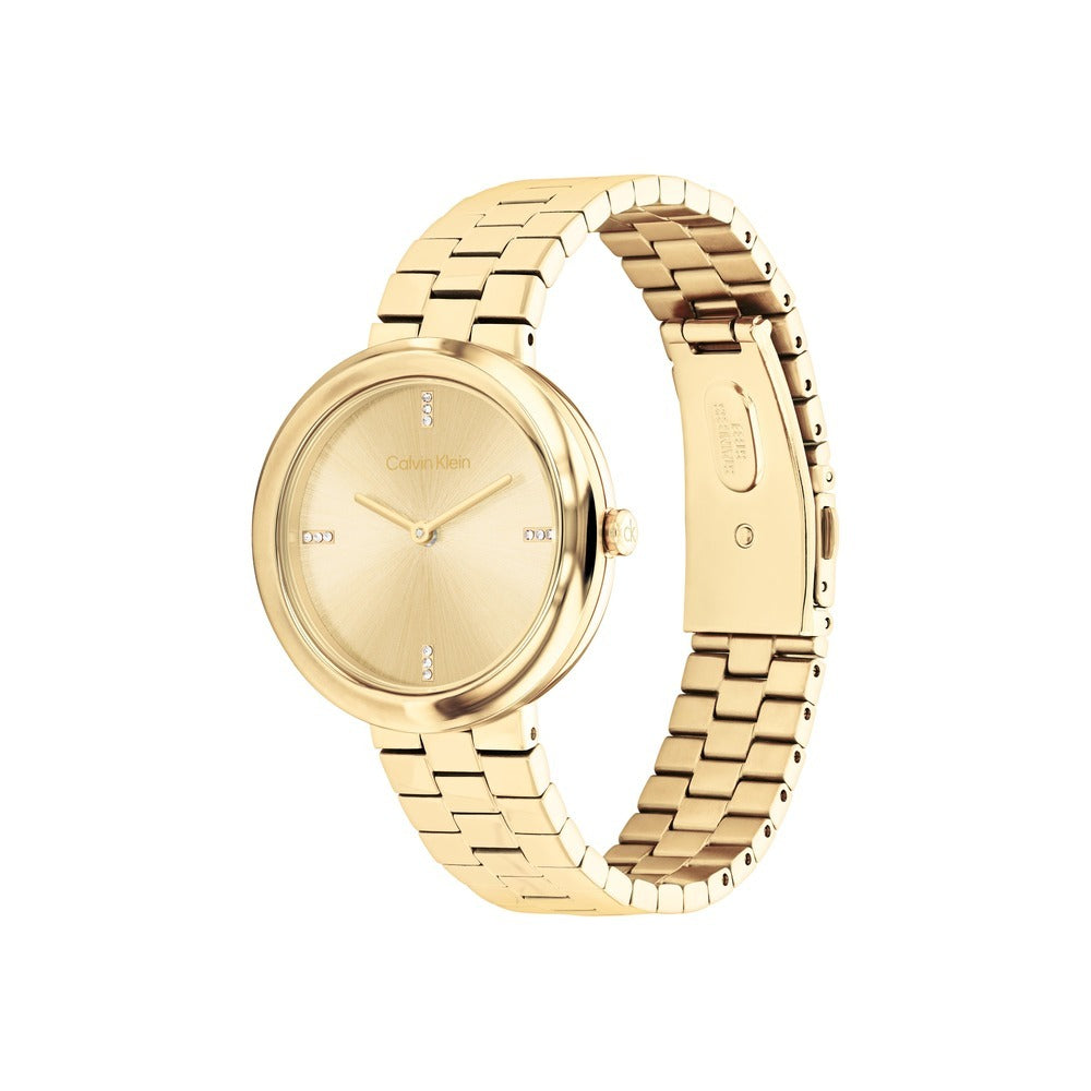 Women Twisted Bezel Golden Watch