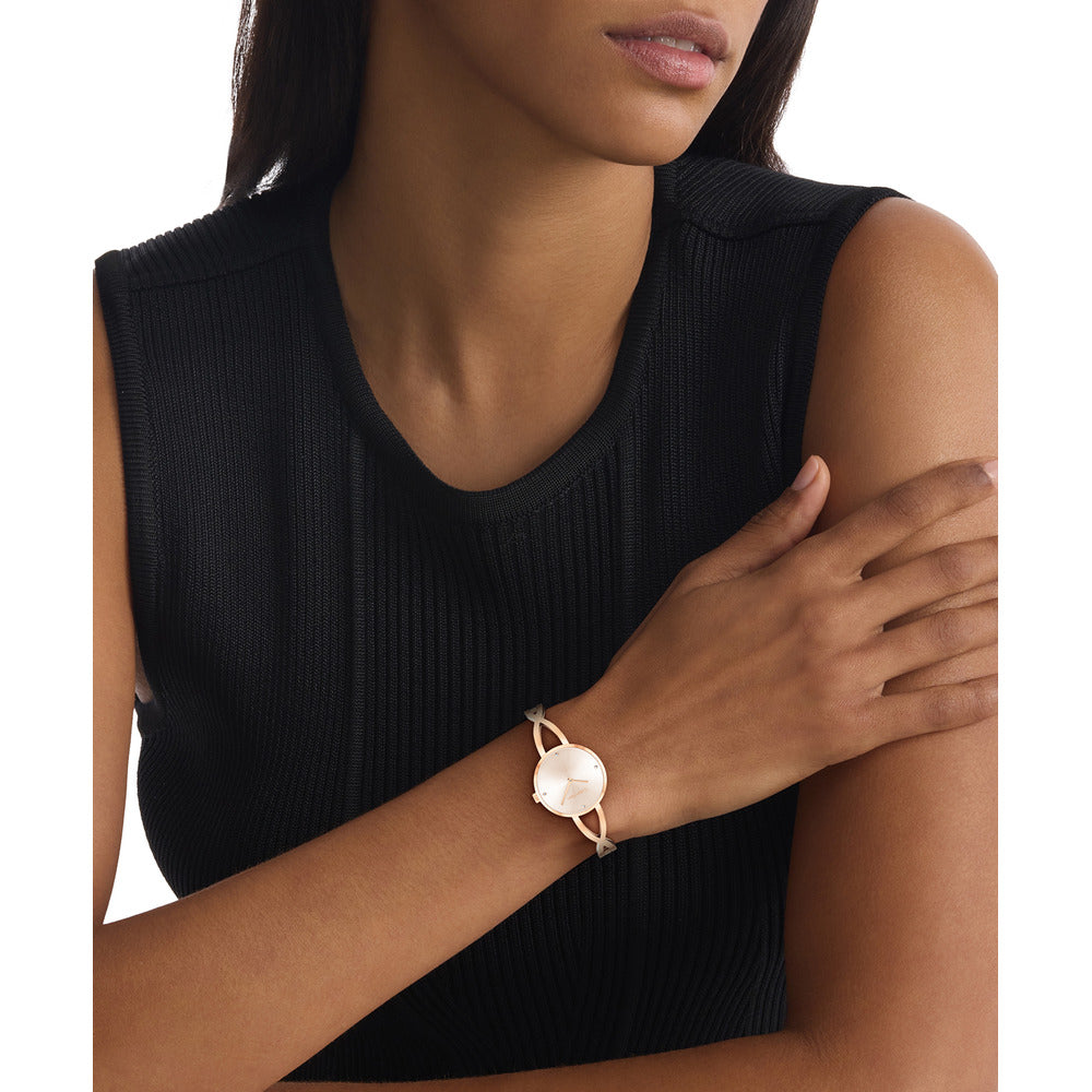 Women Sculpted Embrace Blush Watch