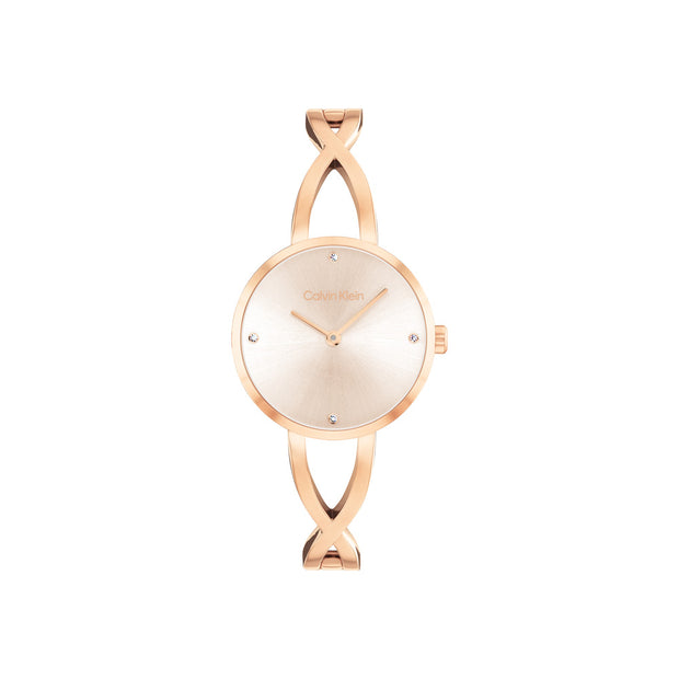 Women Sculpted Embrace Blush Watch