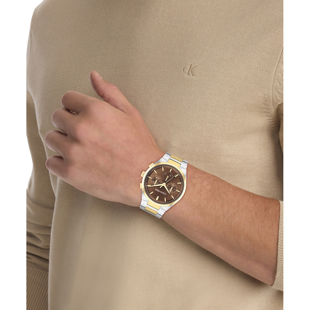 Men Distinguish Dark Brown 44mm Watch