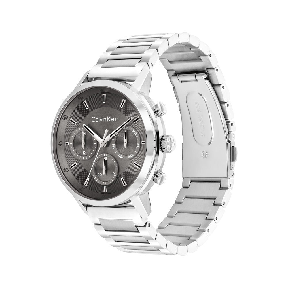 Men Gauge Silver Watch