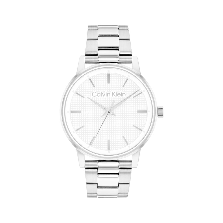 Men Ck Linked White Watch