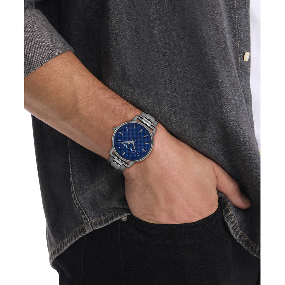 Men Ck Linked Blue Watch