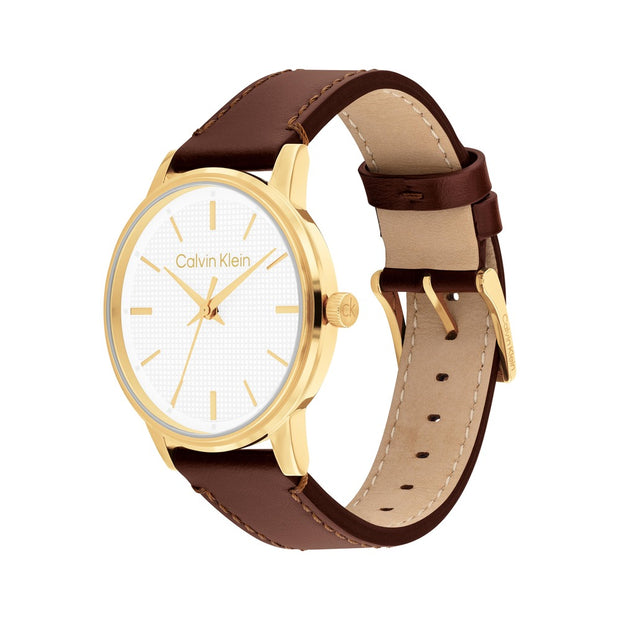 Men Ck Linked White Watch