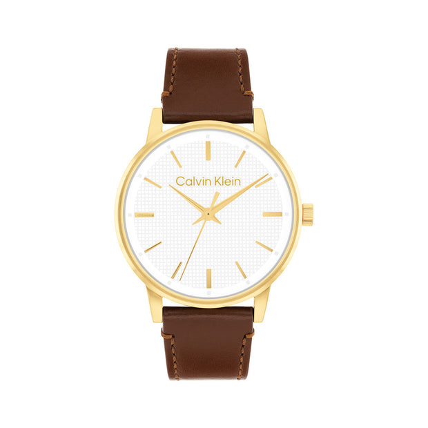 Men Ck Linked White Watch