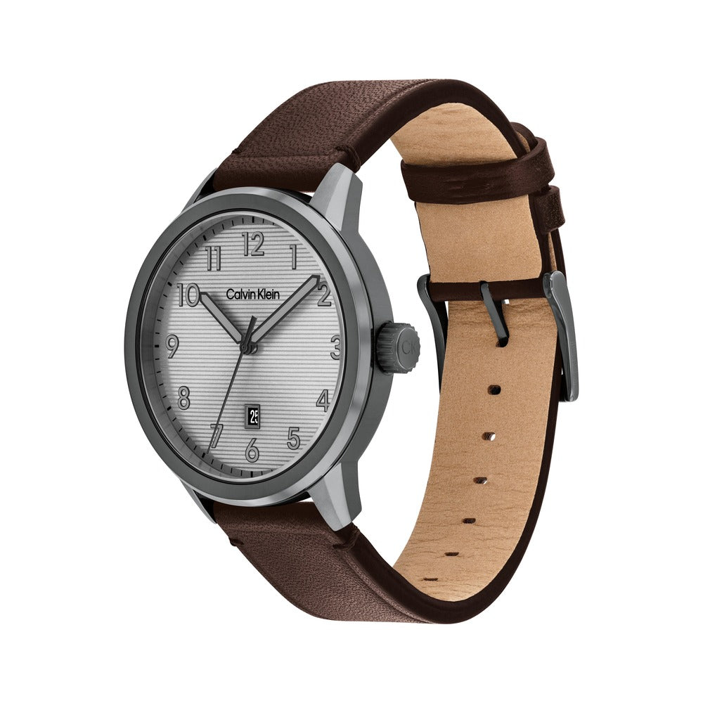 Men Minimalistic Pilot Brown Watch