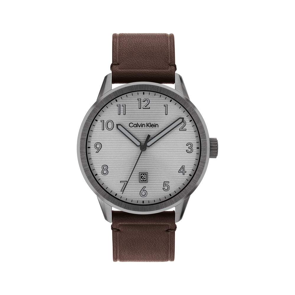 Men Minimalistic Pilot Brown Watch