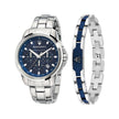 Men Successo Silver Watch Set