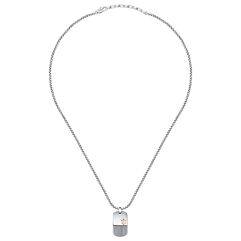 Men Maserati Silver Necklace