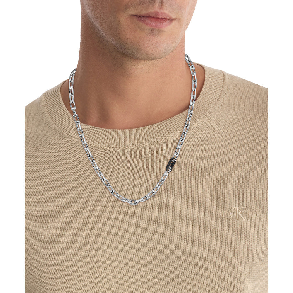 Men Ck Aspire Black Necklace