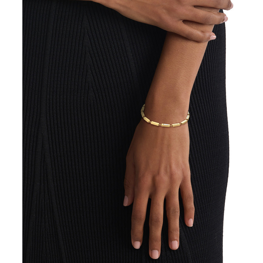 Men Ck Essential Links Gold Bracelet