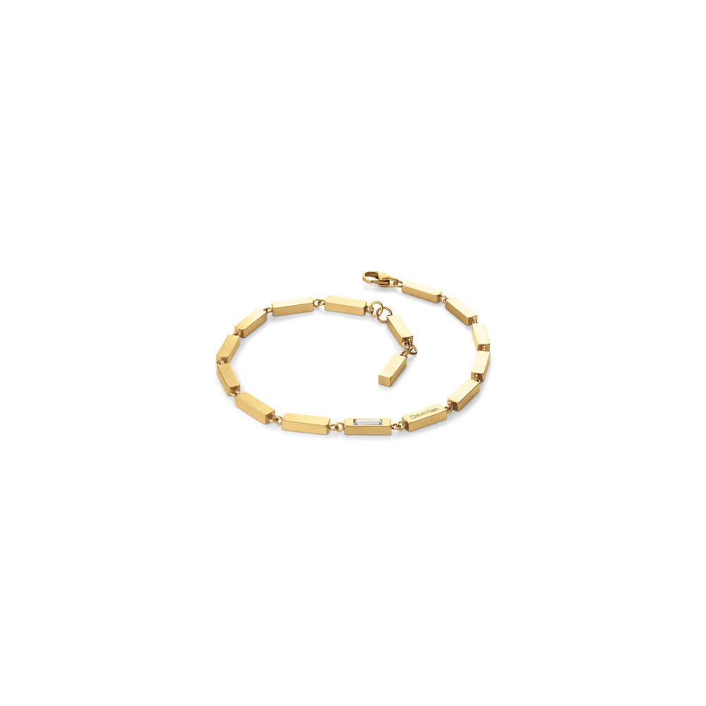 Men Ck Essential Links Gold Bracelet