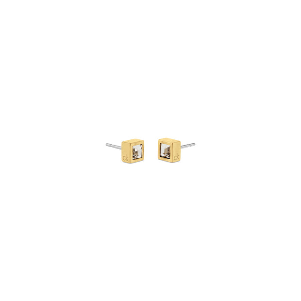 Men Ck Essential Links Gold Earring