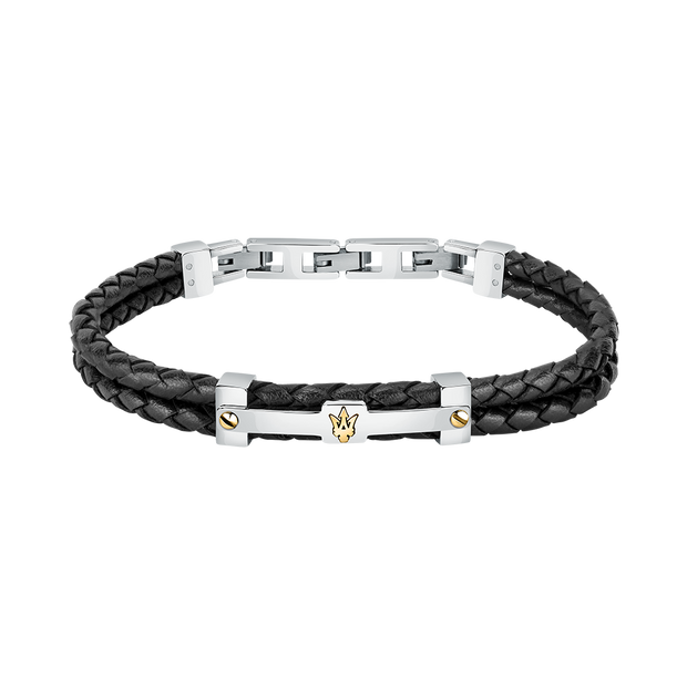 Men Recycled Leather Bracelet