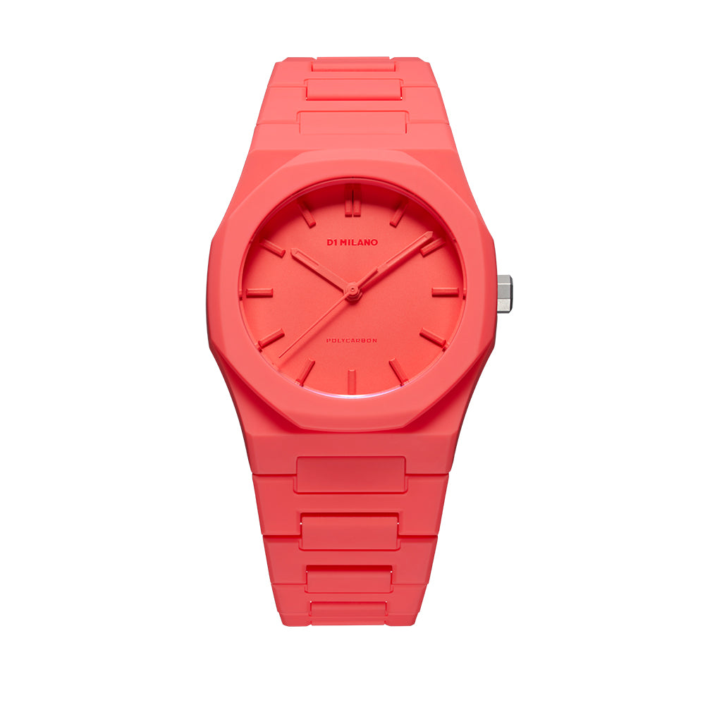 Unisex Polycarbon Red 37mm Watch