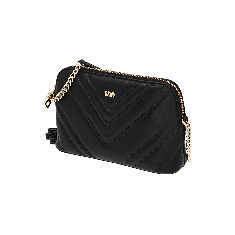 DKNY Logo Medium Dome Cross Body Bag, Black