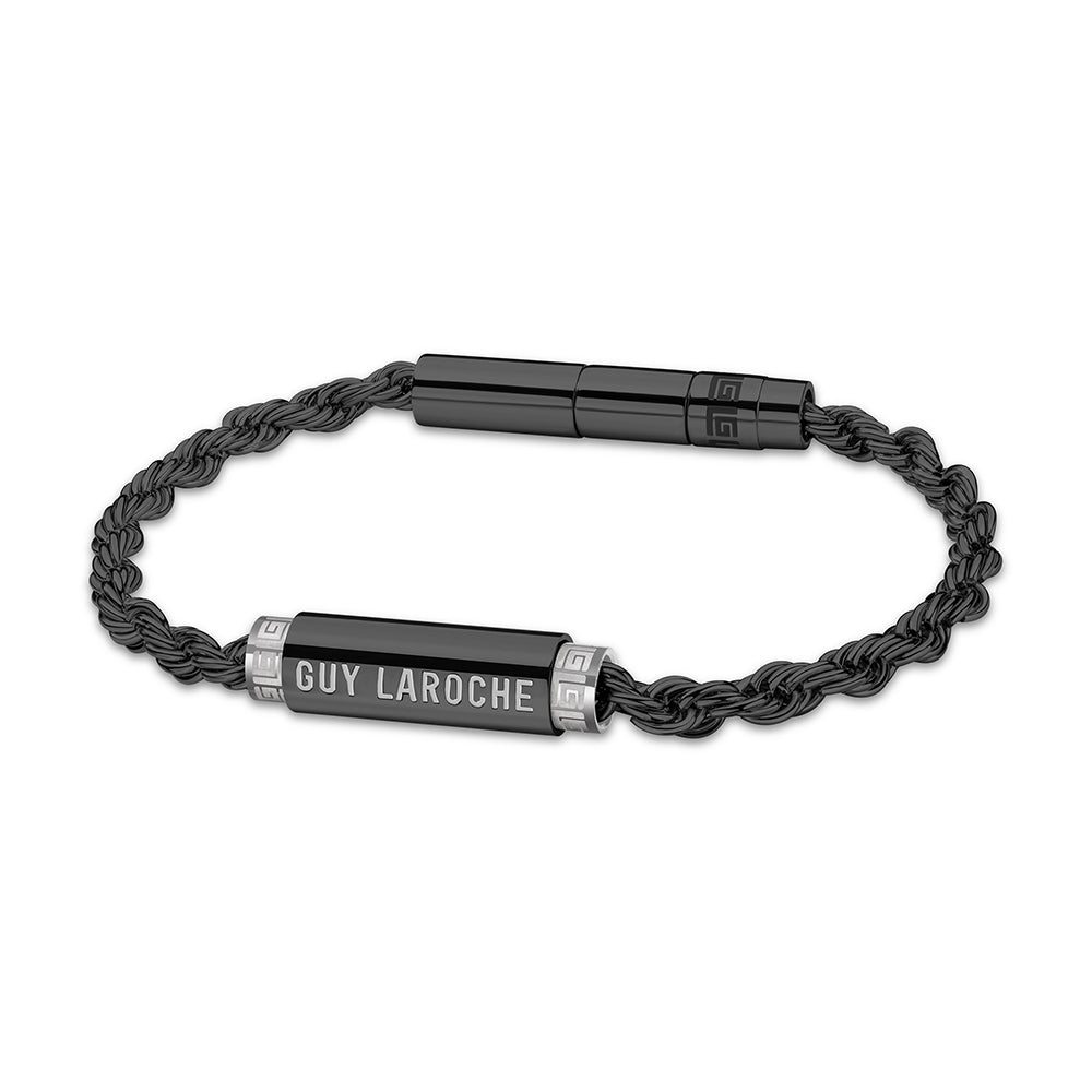 Marcel Stainless Steel And Black Bracelet