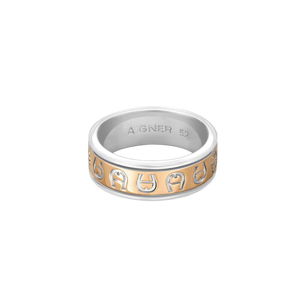 Aigner Women Stainless Steel Two Tone Ring - 7630043969564