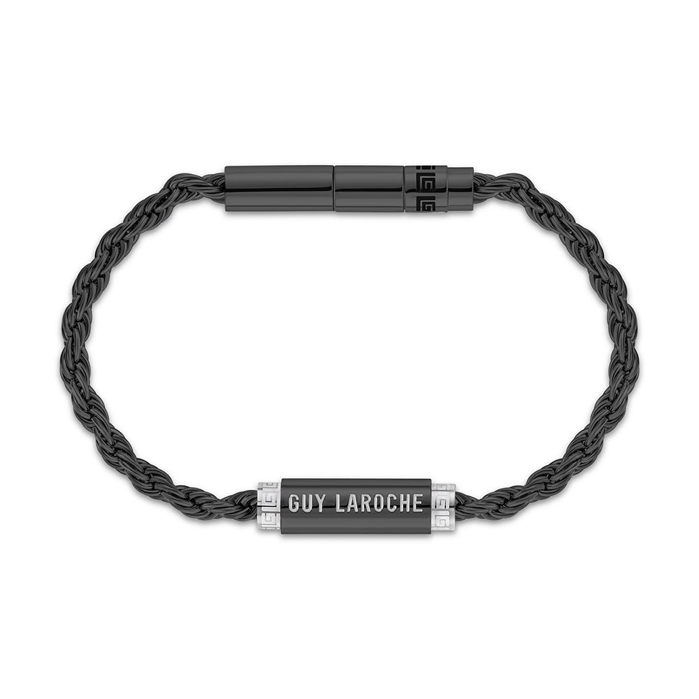 Marcel Stainless Steel And Black Bracelet